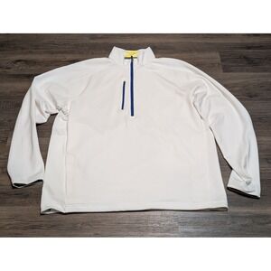 Zero Restriction Tour Series Mens 3XT White 1/4 Zip Golf Pullover